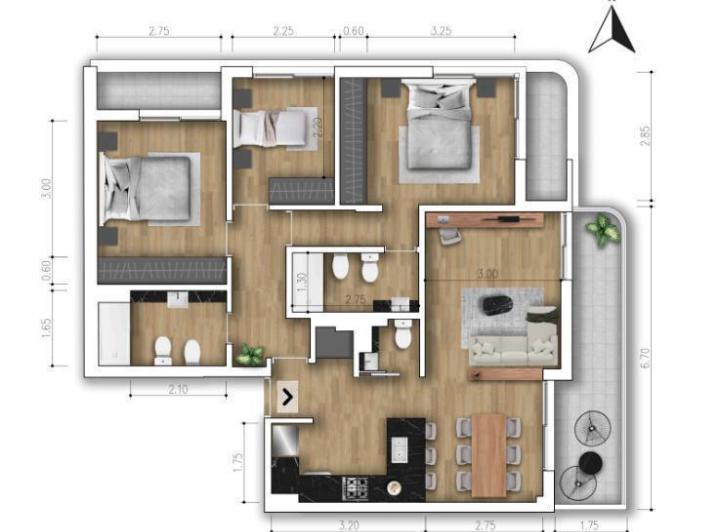 Departamento · 85m² · 4 Ambientes