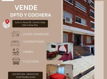 Departamento de 2 ambientes, Villa Carlos Paz · Se Vende Departamento con Cochera en Carlos Paz