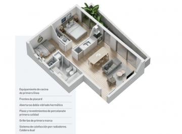 Departamento · 54m² · 3 Ambientes · 1 Cochera · Departamento en Pozo