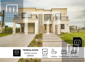 Casa · 350m² · 5 Ambientes · 6 Cocheras · Casa en Venta en Terralagos, Canning, Ezeiza
