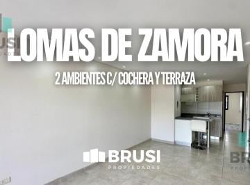Departamento · 40m² · 2 Ambientes · 1 Cochera · Departamento en Venta en Lomas de Zamora - 2 Ambientes - Financiacion - Terraza Doble - Cochera
