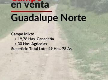 Terreno · 597834m² · Campo en Venta Mixto Agrícola Ganadero en Guadalupe Norte, Prov. de Santa Fe