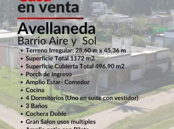 Casa · 355m² · 11 Ambientes · 2 Cocheras · Venta Casa en Barrio Aire y Sol