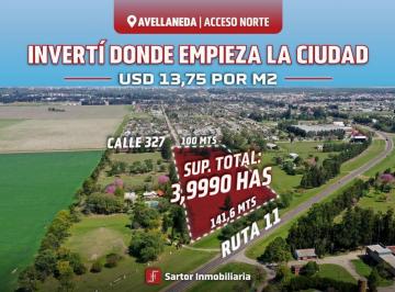 Terreno · 3ha · Venta Terreno Sobre Ruta Nac. 11 en Acceso Norte de La Ciudad de Avellaneda Santa Fe