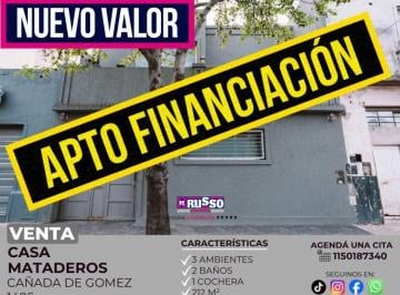 RUS-RUS-10671_2 · Venta de Casa 3 Ambientes - Mataderos