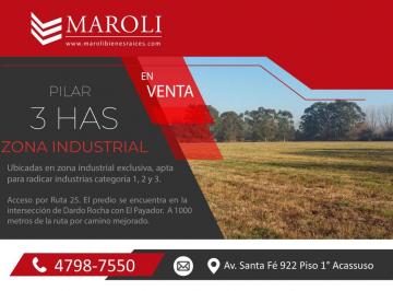 Terreno de 3 ambientes, Pilar · Pilar Terreno en Zona Industrial Cat 3