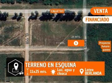 Terreno , Avellaneda · Terreno en Esquina - Loteo Berlanda, Avellaneda (Sta. Fe)