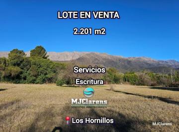 Terreno · 2201m² · Vende Lote 2200 m² Los Hornillos Escritura Inmediata Vistas Sierras