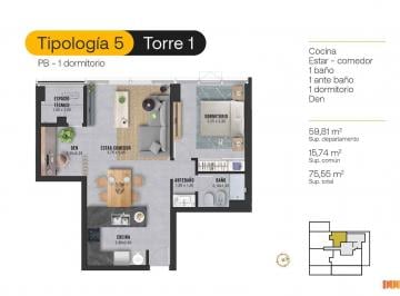 Departamento · 59m² · 1 Ambiente · ¡Venta! Dpto en Villa Cabrera ¡Oportunidad de Financiación! ¡Precio Solo por Octubre!