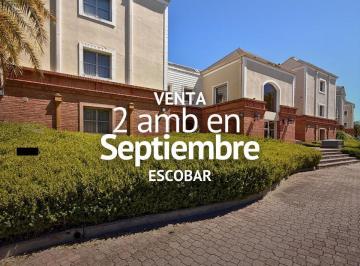 Departamento · 44m² · 2 Ambientes · 1 Cochera · Departamento 2 Ambientes en Venta, Barrio Septiembre, Escobar