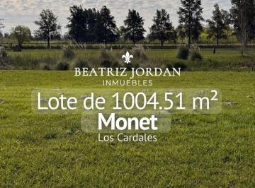 Terreno · 1004m² · Lote en Venta, Barrio Monet, Los Cardales