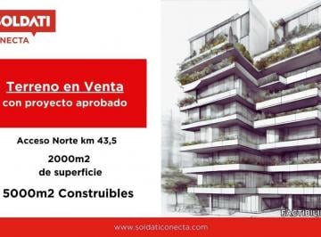 Terreno · 2000m² · Fracción de Terreno en Venta - Proyecto Aprobado Sobre Acceso Norte - Pilar