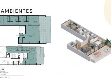 Departamento · 67m² · 3 Ambientes · Aguilar Point – Desarrolló en Aguilar Al 2400, en El Corazón de Belgrano C