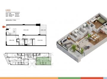 Departamento · 59m² · 3 Ambientes · Departamentofeel Palermo – Desarrollo en Av Santa Fe, en El Corazón de Palermo Hollywood
