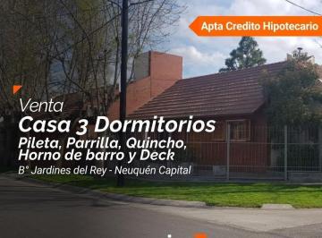 Casa · 209m² · 6 Ambientes · 4 Cocheras · Venta Casa 3 Dorm. Patio y Pileta - Jardines del Rey - Neuquén Capital