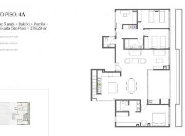 Departamento · 155m² · 5 Ambientes · 2 Cocheras · Penthouse 5ambientes Ultimo Piso en Lomas de Núñez con Terraza Privada
