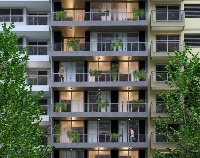 Desarrollo vertical · Brown y España - Oficina, 2 y 3 Dorm.