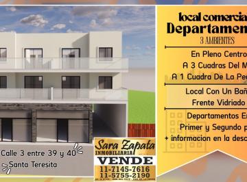 Departamento de 3 ambientes, Santa Teresita · 3 1236 Departamentos 2 Habitaciones 3 Ambientes y Locales Santa Teresita La Costa Vende Sara Zapata