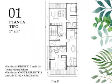 Departamento · 60m² · 2 Ambientes · Departamento Dos Ambientes en Construccion, Villa Urquiza Entrega Octubre 2027