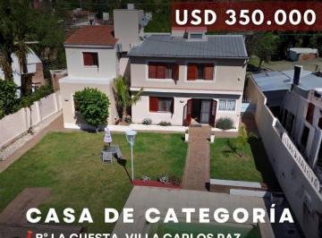 Casa · 247m² · 8 Ambientes · 1 Cochera · Venta Casa de Categoría 3 Dorm. con Piscina Todos Los Servicios en La Cuesta, Villa Carlos Paz