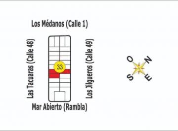 Terreno , Uruguay · 3 Lotes: Las Totoras y Libre Jilgueros E/ Los Medanos y Mar Abierto - La Esmeralda - B683