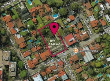 Terreno · 2442m² · Lote / Terreno en Venta de 2442 m² - Excelente Ubicación en Martínez, San Isidro