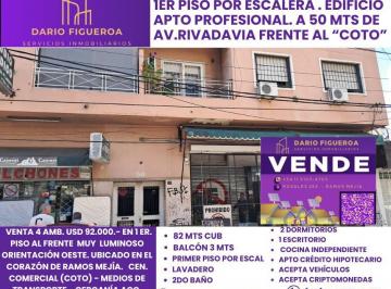Departamento de 4 ambientes, La Matanza · Departamento en Venta 4 Amb. Ramos Mejía 80 m. Céntrico con Balcón