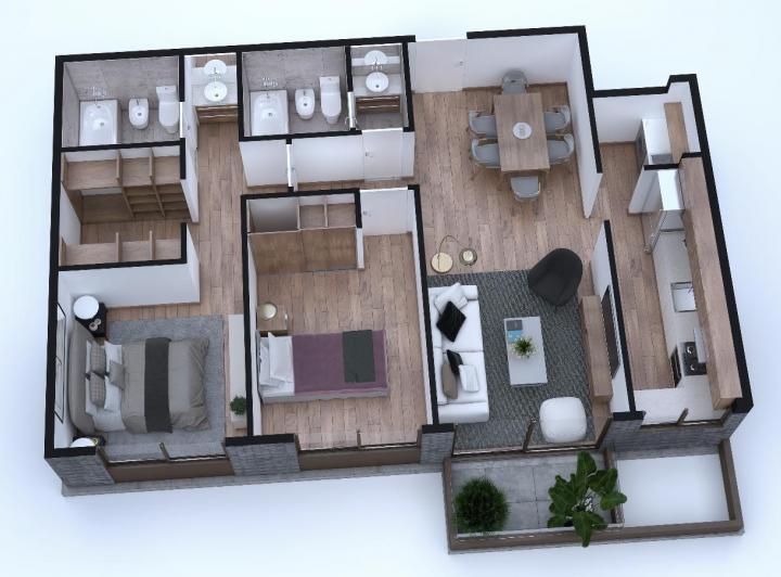 Departamento · 75m² · 3 Ambientes