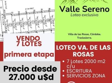 Foto · Vendo Loteo en Va. de Las Rosas Terrenos Desde 2000 m²