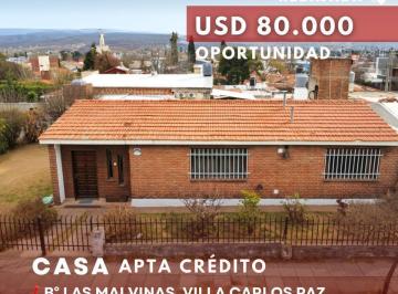Casa · 112m² · 5 Ambientes · 1 Cochera · Venta Casa de 3 Dorm. en Barrio Malvinas, Villa Carlos Paz