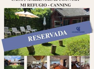 Casa · 181m² · 5 Ambientes · 2 Cocheras · Casa en Country Golf " Mi Refugio" - Canning.