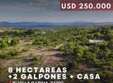 Terreno · 290ha · Venta 8 Hectáreas con Una Casa y 2 Galpones en Villa García, Tanti