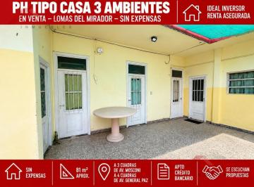 PH · 49m² · 3 Ambientes · PH Tipo Casa 3 Ambientes en Venta – Lomas del Mirador – Sin Expensas