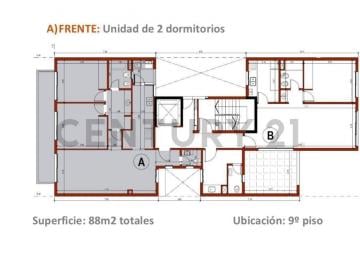 Departamento · 88m² · 3 Ambientes · 1 Cochera · Departamento de 2 Dorm. en Venta en La Plata