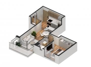 Departamento · 41m² · 2 Ambientes · 2 Ambientes con Balcón en Boedo - en Construccion