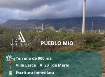 Terreno · 900m² · Terreno 900 m² - Villa Larca - Merlo, San Luis