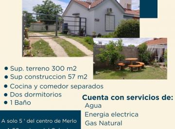 Casa · 50m² · 3 Ambientes · 1 Cochera · Vendo Casa - B° 272 Viv. - Merlo, San Luis