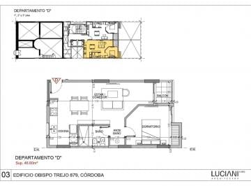 Departamento · 41m² · 2 Ambientes · Departamento en Venta 1 Dorm en Nueva Cordoba