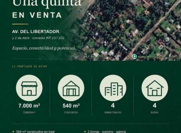 Quinta vacacional · 540m² · 4 Dormitorios · Terreno/ Quinta / Lote en Barrio Industrial