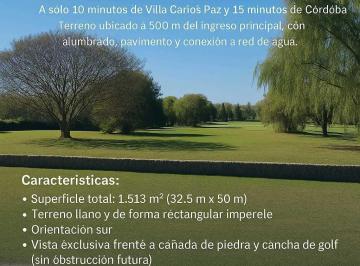 Terreno · 1513m² · 🏌️‍♂️ Terreno en Valle del Golf – Malagueño Barrio Privado