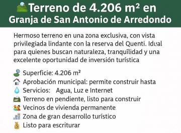 Terreno · 4206m² · 🏞️ Terreno de 4.206 m² en Granja de San Antonio de Arredondo