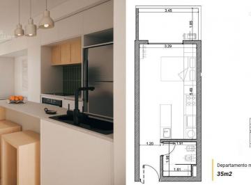 Departamento · 27m² · 1 Ambiente · Departamento Venta Hurlingham Monoambiente Pozo
