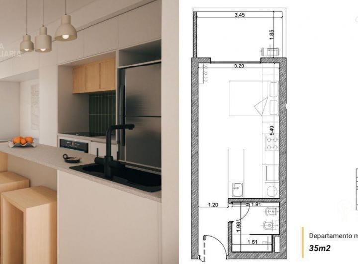 Departamento · 27m² · 1 Ambiente