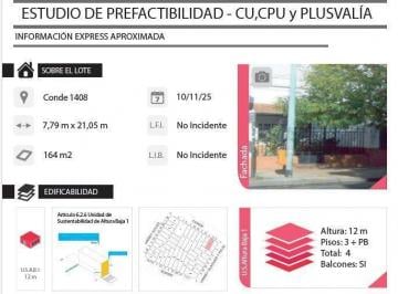 Terreno · 159m² · 5 Ambientes · 1 Cochera · Terreno en Colegiales