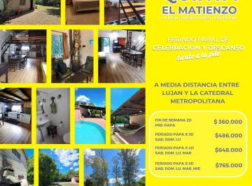Quinta vacacional de 2 ambientes, Moreno · Casa Quinta de Descanso y Fin de Semana El Matienzo