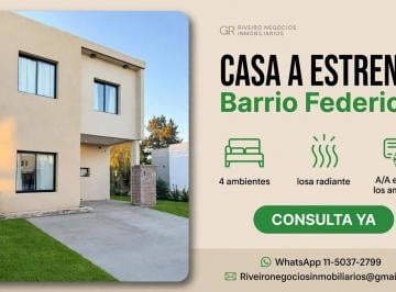 Casa · 140m² · 4 Ambientes · 2 Cocheras · Venta Casa a Estrenar B° Federico I