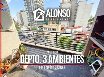 Departamento · 63m² · 3 Ambientes · 1 Cochera · Departamento 3 Ambientes con Balcón en Venta en Lanus