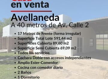 Casa · 89m² · 5 Ambientes · 2 Cocheras · Venta de Casa en Barrio Sartor de La Ciudad de Avellaneda Sta. Fe