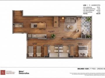 Departamento · 73m² · 3 Ambientes · Venta Al Pozo - Departamento - 3 Ambientes - Balcón Aterrazado - Parrilla - Mit Palermo