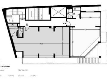 Oficina comercial · 61m² · 1 Ambiente · Oficina en Abasto